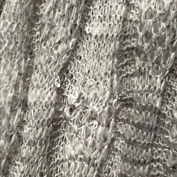 Chico's Taupe and Blue Embellished Open Cardigan with Cutout Pattern -Size 1 - Picture 11 of 12